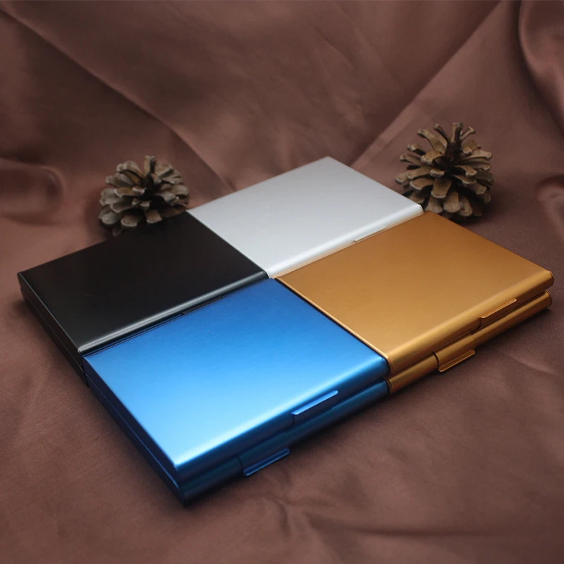 FHEAL Aluminum Cigarette Case Double Sided Flip Open Pocket-Cigarette Box Storage for 20 Cigarettes Holder Smoking Storage Box (3)