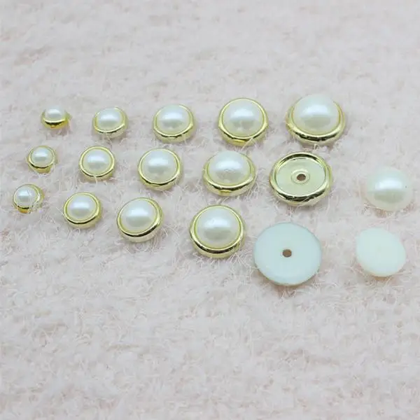 

50pcs Pearl Rivets Stud Button Leather Craft Bag Jeans Shoes Clothes Craft Decor