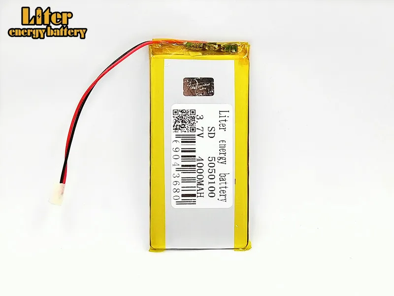 3,7 V литий-полимерный аккумулятор 5050100 4000 мАч высокой емкости Перезаряжаемые литий-ионный аккумулятор перезаряжаемый аккумулятор для MP4 MP5 DVD планшет gps-игрушки