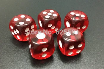 

10pcs/set T&G dice High Quality 12mm Red label Dice Jogos bebida