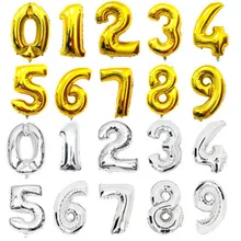 40 дюймов Золотой Серебряный Алфавит гелиевый воздушный шар покрытый фольгой номер воздушный шар Звезда Воздушные шары с принтами день рождения новогодние вечерние свадебные украшения