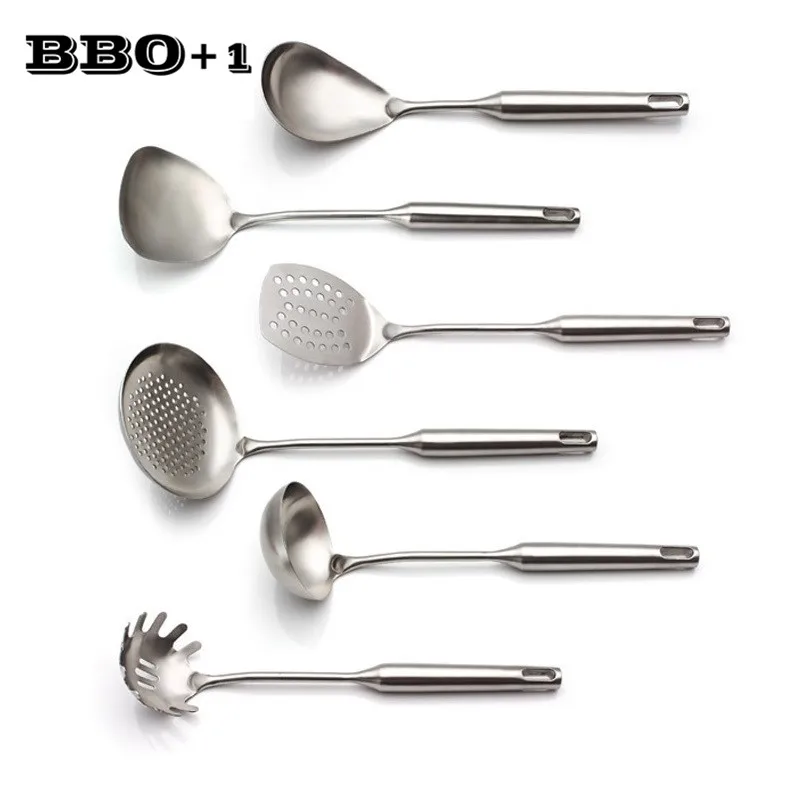 Stainless Steel Cookware set Cook Spatula Colander Soup Spoon Rice