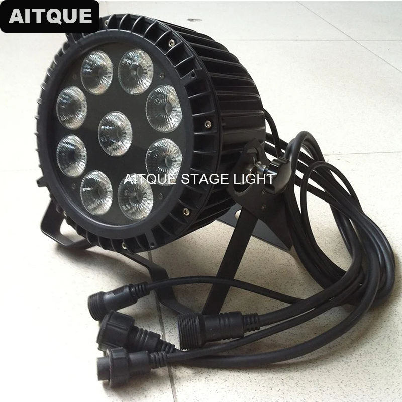 Conduziu a Luz do Par 12 Lote Boate Levou Holofotes Par 9x15 w Rgbwa Par Levou Plana 15 w Latas Par Led Plana Ip65 2 12 lote Boate levou holofotes par 9x15