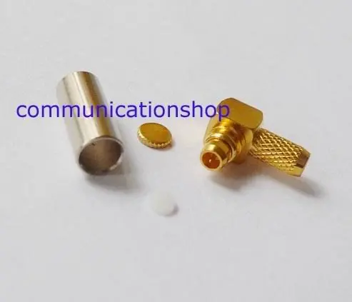 

10pcs MMCX Male Right Angle RF Connector For RG316 RG174 Cable