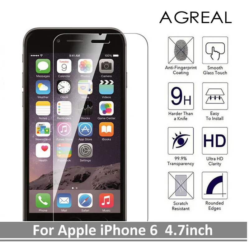 Premium 9H 0.3mm 2.5D Arc Scratch-resistant Tempered Glass for iPhone 6 6s Explosion Proof Toughened Screen Protector Film | Мобильные