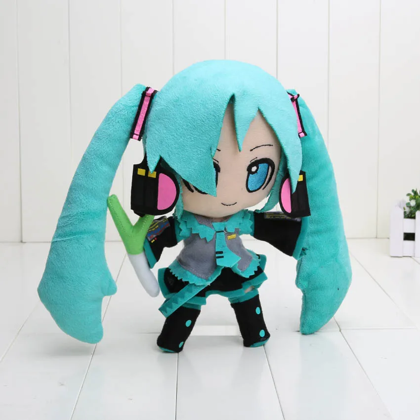 Японский аниме плюшевая игрушка для костюма vacaloid Hatsune Miku, улыбающиеся плюшевые куклы 16/24 см;