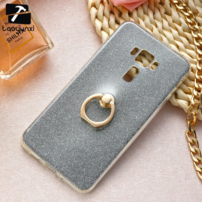 

TAOYUNXI Bling Glitter Diamond Soft TPU Phone Cases For Asus Zenfone 3 ZE552KL Zenfone3 ASUS_Z012D 5.5 inch Ring Holder Covers