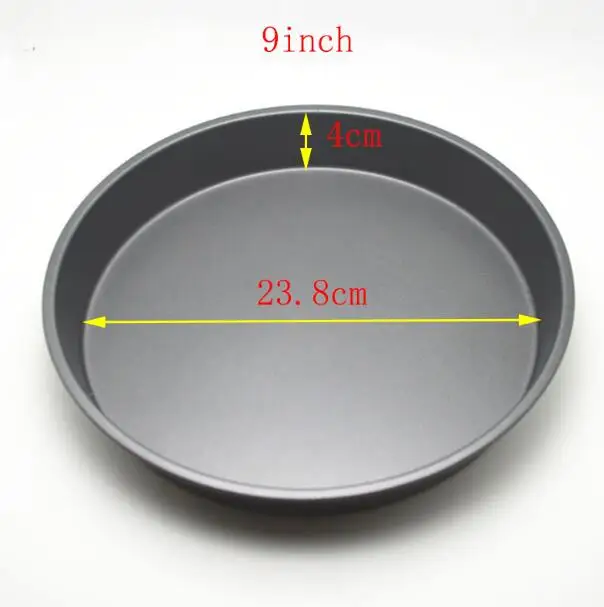 Противень для пиццы с антипригарным жестким покрытием для микроволновой печи, кухонные противни для выпечки, черные круглые противни для выпечки торта, формы для выпечки, инструменты для пиццы - Цвет: 9 Deep tray