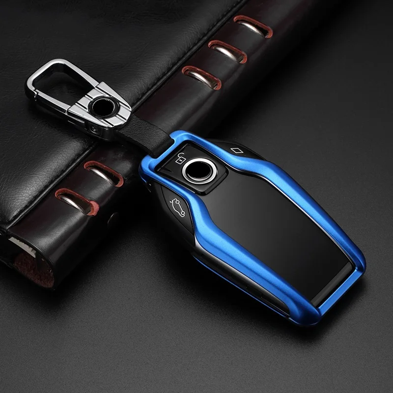Алюминиевый сплав автомобильный чехол для ключей чехол для дистанционного ключа защитный ключ сумка для BMW 7 серии 730li 740li 750 дисплей ключ
