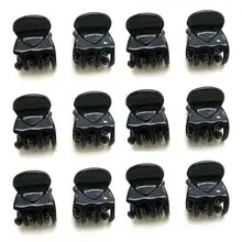 12 шт. Модные женские черные пластиковые мини шпильки для волос 6 когтей зажим для волос Инструменты для укладки