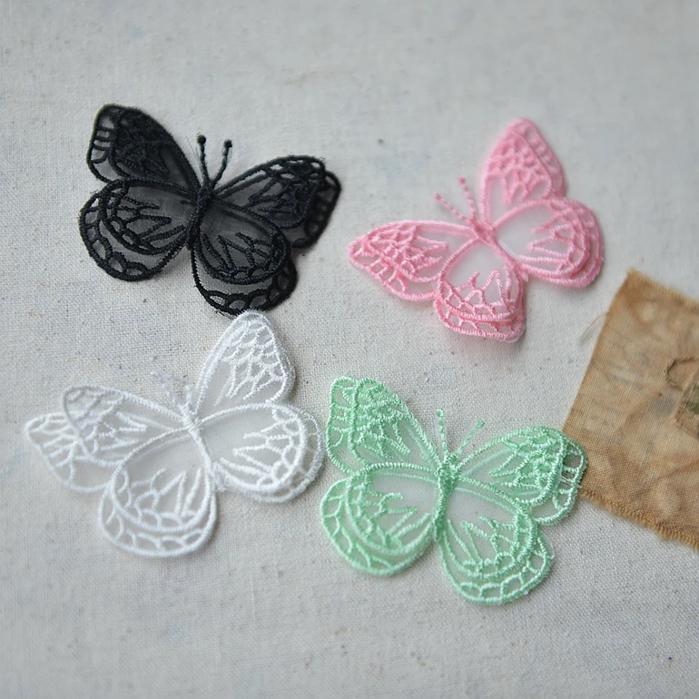 Органза цвет вышивка кружева buiter бабочка|lace scissors|lace necklinelace chiffon |