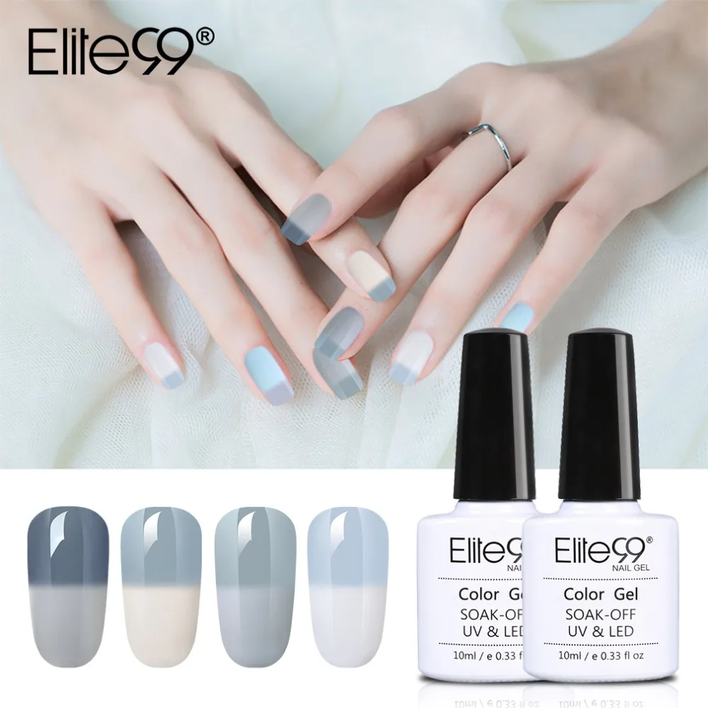 

Elite99 Gray Series Temperature Color Changing Gel Polish UV Gel Nail Polish Paint Manicure Thermal Color Change Gel Lacquer