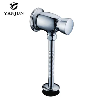 

Yanjun Brass Exposed Urinal Flush Valve Button Type Manual Time-extended Shut-off Valve Polished Chrome YJ-6716