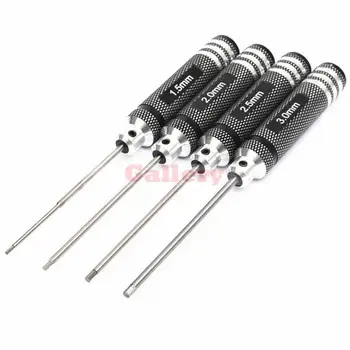 

2 Sets Lot 4pcs Metal Black Hss Hex Nut Head Screwdriver Tool 1.5mm 2.0mm 2.5mm 3.0mm 3 Wrench 1 Screwdriver
