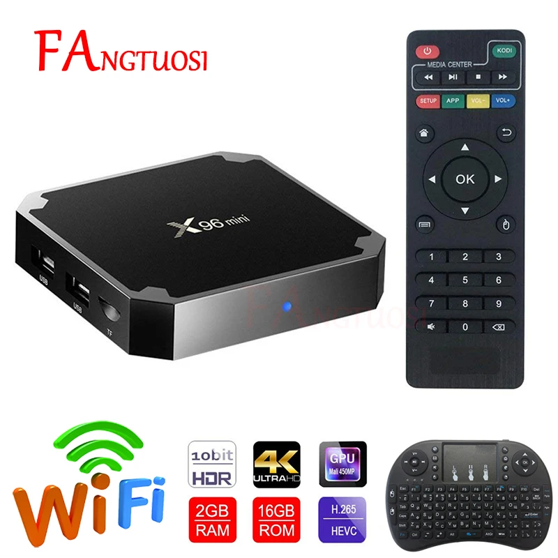 

X96 Mini TV Box Android 7.1 Smart TV Box 2GB 16GB Amlogic S905W Quad Core 2.4GHz WiFi Media Player 1GB 8GB X96mini Set-top Box