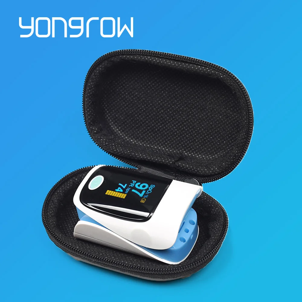 Yongrow Lékařská domácnost Digitální prstový pulzní oxymetr Kyslíkový kyslík Saturační měřič Prst SPO2 PR Monitor CE Portable