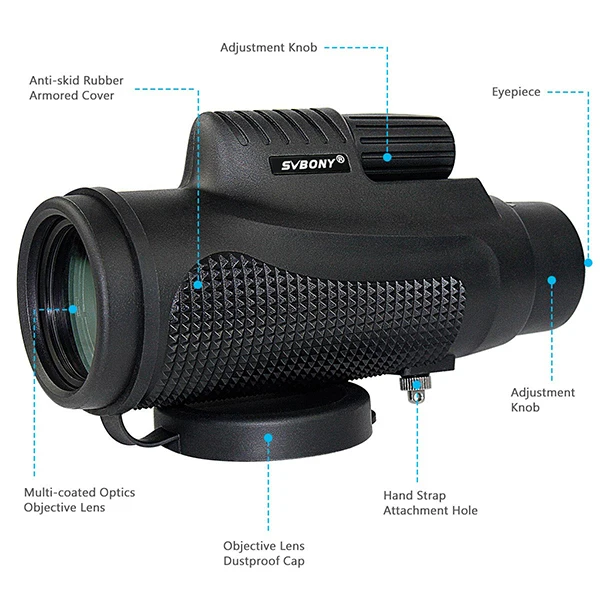 SVBONY 10x42 оптический монокуляр телескоп кемпинг Водонепроницаемый Fogproof Фокус Путешествовать Монокуляр Телескоп Отдых Туризм Telescopio F9116