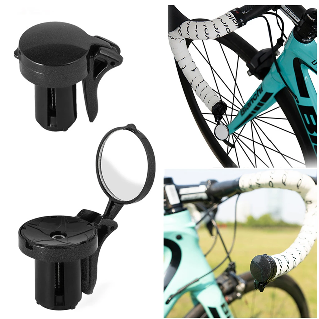 

Bicycle Mirror Mini Rear View Mirror for Road Bike Unbreakable Rotatable Rearview Safety Side Handlebar Mirror