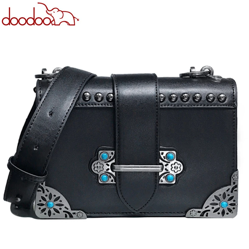 Fashion Rivet Crossbody Bags Casual Patchwork Pu Leather Women Messenger Bags Ladies Luxury ...