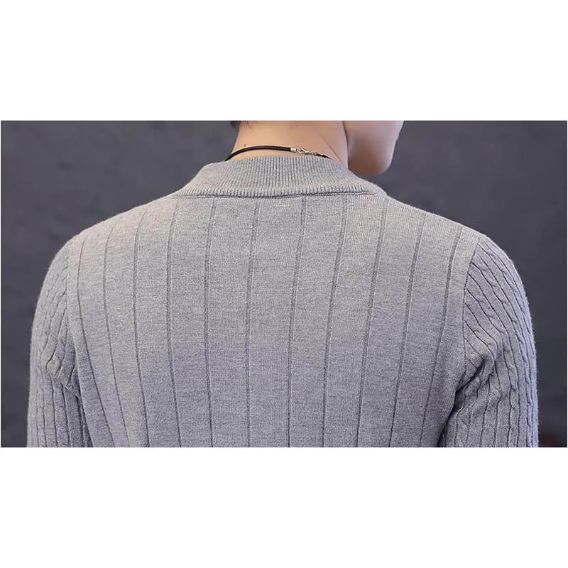 Men Sweater Cardigan Zipper Fashion 2019 New Arrival Autumn And Winter Slim Male Knitted Coat Teenage Boys Korean Style M17