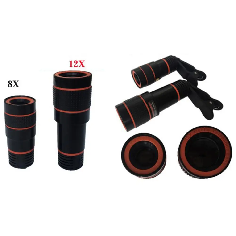 8x 12x طويلة التركيز عدسات التكبير و تصغير الهاتف المحمول الهاتف المحمول 8x 12x عدسة الخارجية
