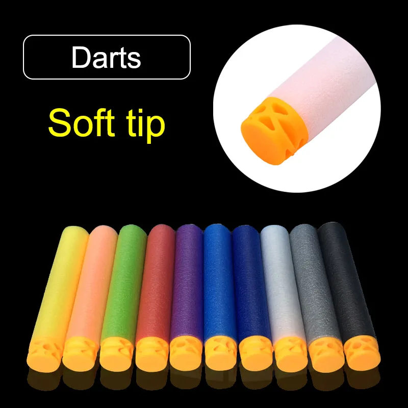

100-Dart Refill Pack 100PCS Soft Tip Refill Darts Foam Bullet Ammo Pack 7.2cm Nerf Compatible Toy Gun Bullet Kids Shooting Game.