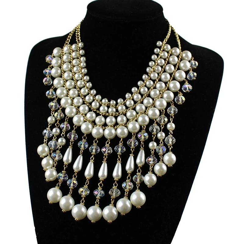 Vintage Charms Fashion Womeni Necklaces Gold Color Chain Imitation