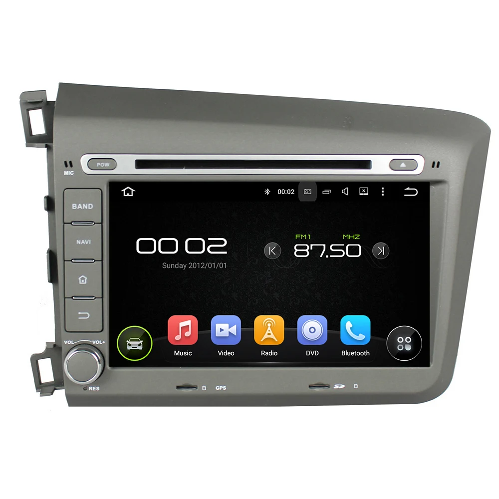 Cheap OTOJETA Android 8.0 car DVD player octa core 4gb RAM 32gb ROM for honda CIVIC 2012+ tape recorder headunit stereo dvr camera FM 0