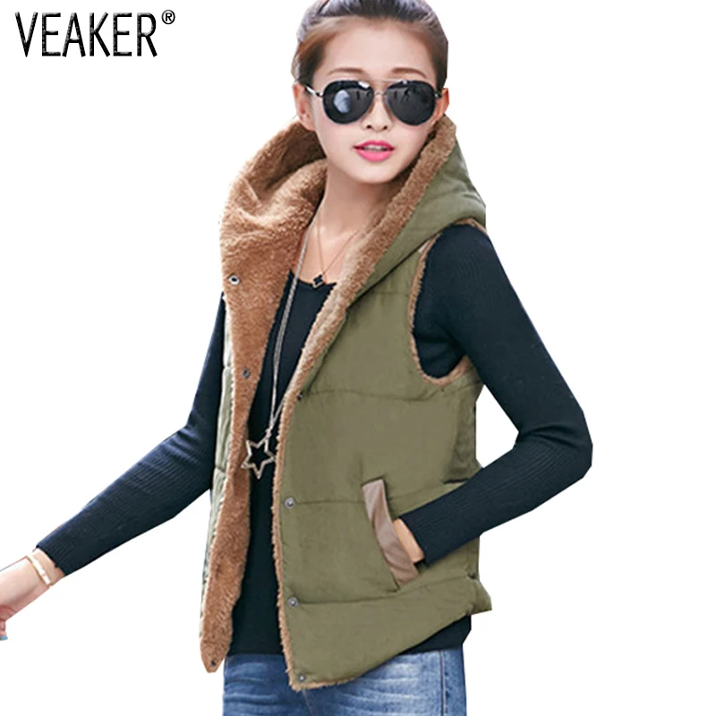 2018 Women's Autumn Winter Fleece Vest Coats Female Slim Fit Hooded Vest Jackets Sleeveless Waistcoat M-3XL 2018 Women's Autumn Winter Fleece Vest Coats Female Slim Fit Hooded Vest Jackets Sleeveless Waistcoat M-3XL