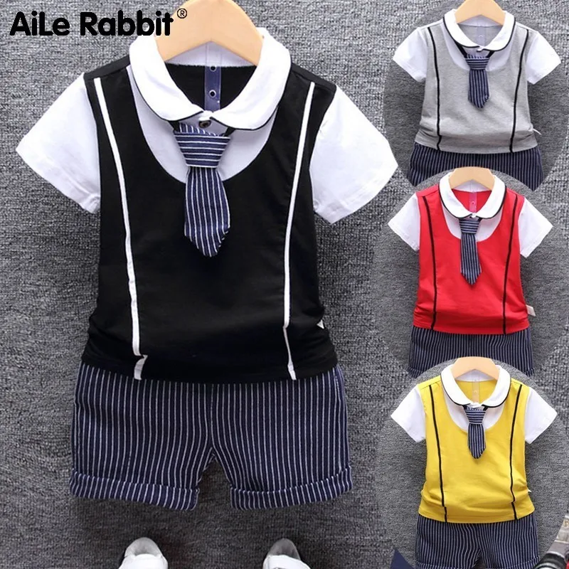 Одежда от Aile Rabbit летнее платье из хлопка комплекты одежды для маленьких