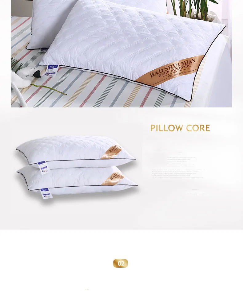 qiong&yu 42*70cm/1pc feather velvet neck pillow core five-star hotel special pillow bring good sleepping and good life