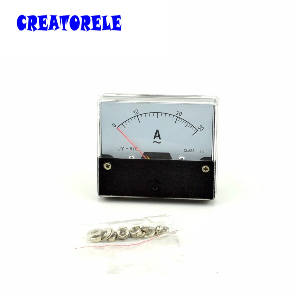 

AC 670(30) Analog Ammeter Panel Current Amper Meter Pointer Diagnostic-tool Amperimetro Ampermeter New China