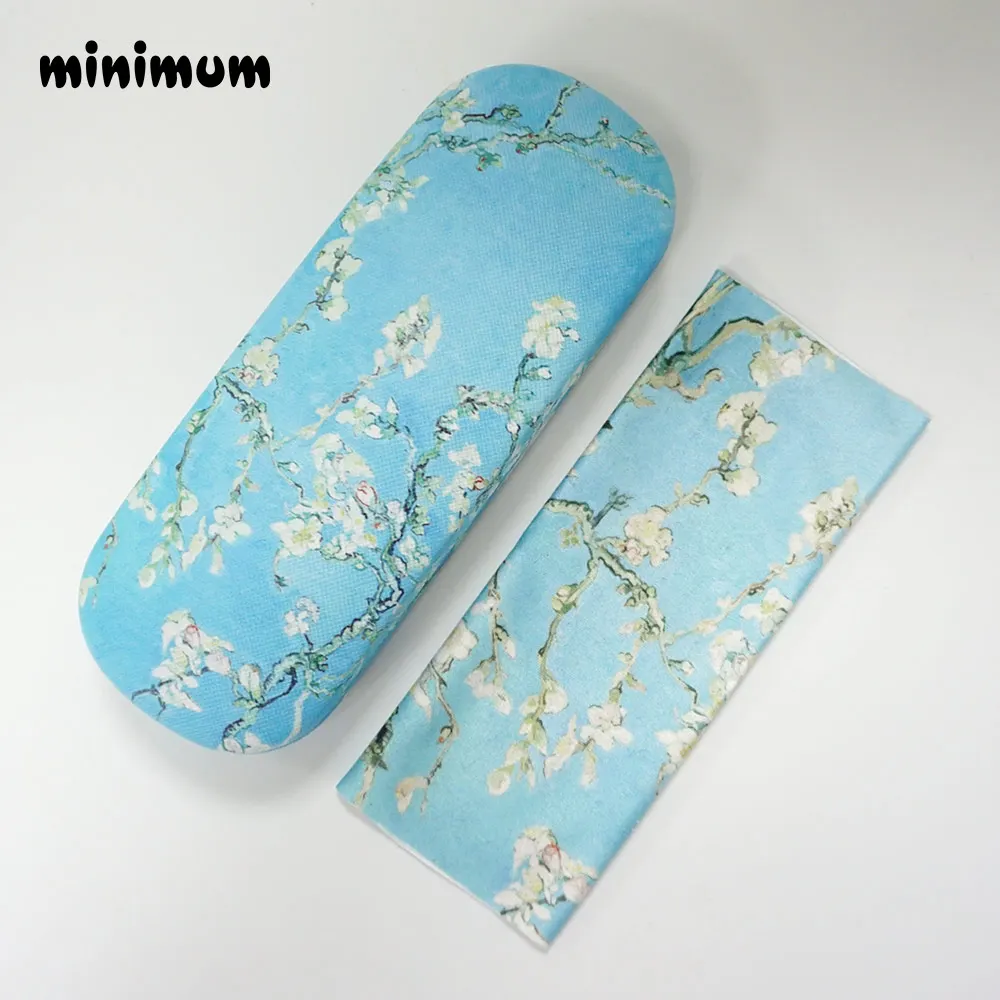 MINIMUM Retro oil painting sunglasses case with Glasses Cloth Microfiber Clean Lens Dust Wiper Camera Screen Cleaner Soft Suede