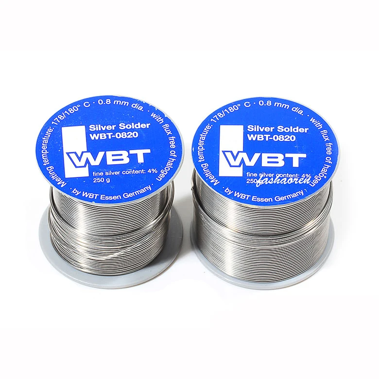 

5 Feet OF WBT 4% Silver Solder Wire WBT-0820 0.8mm Diameter Made in Germany hifi
