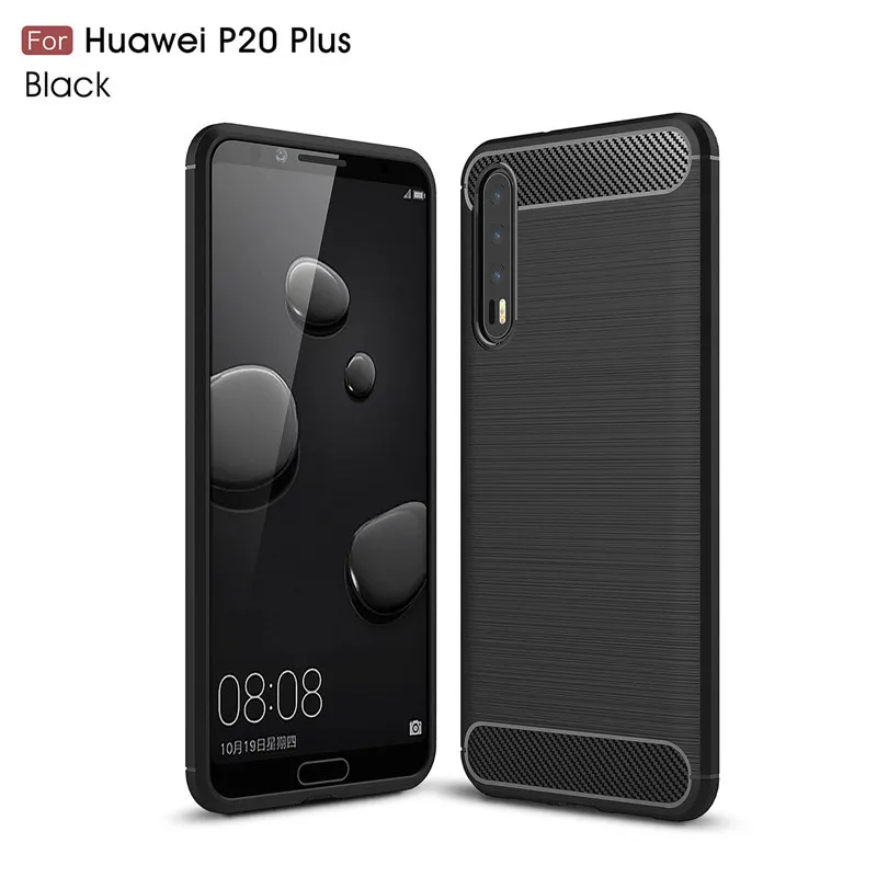 

Newest Environmental Carbon Fiber Soft TPU Case For Huawei P20 Pro Anti-drop back Cover For Huawei P 20 pro p20pro + shell