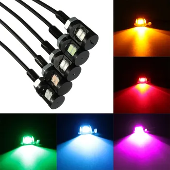 

12V 2 LED SMD Motorcycle Car Number License Plate Screw Bolt Light Lamp Bulb