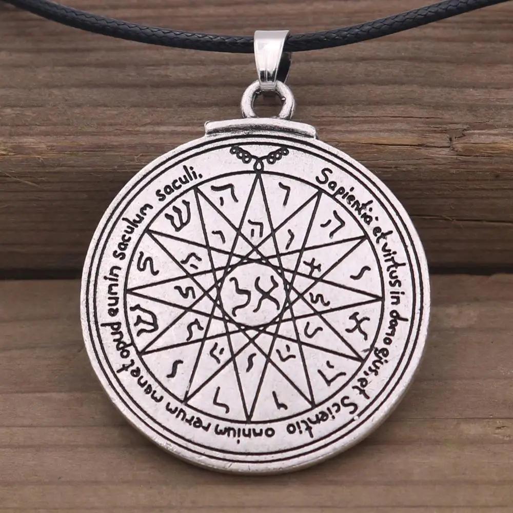 Двусторонний ключ четвертой пентакли ртути кулон ожерелье Wiccan языческие амулеты