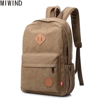 

MIWIND Backpack Canvas For Men and Women Vintage Canvas Backpack Schoolbag Travel Bag TSS1501
