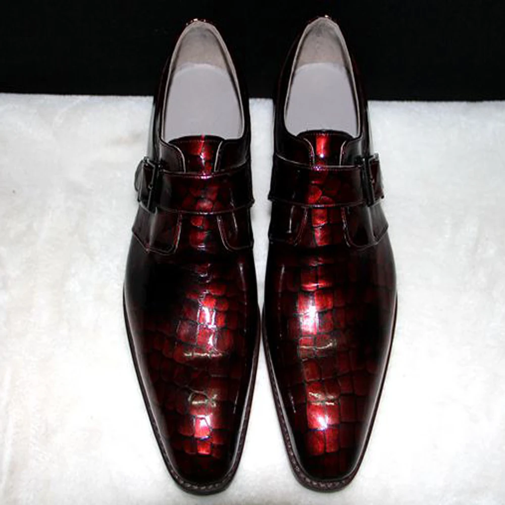 Zapatos de vestir hombre color vino Clearance