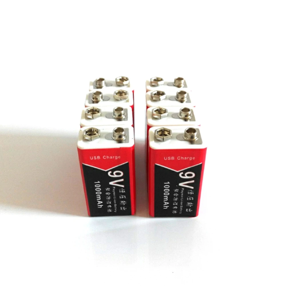 Meilleur 6 PCS LOT 9 V 1000 mAh rechargeable au lithium batterie lithium polymer USB instrument rechargeable batterie