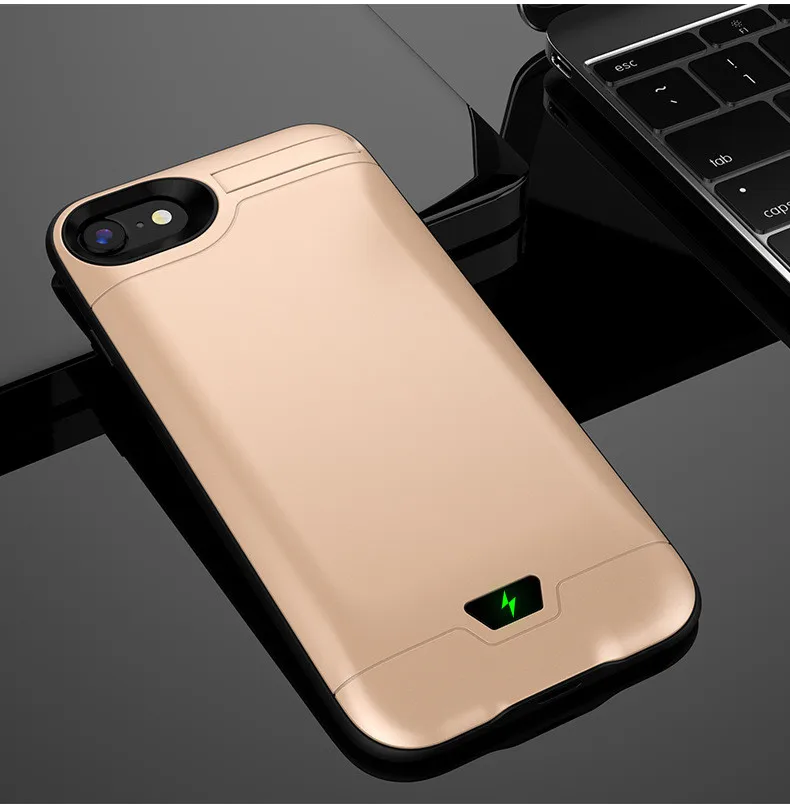 5000/8000 мАч запасной внешний аккумулятор чехол для iPhone 6 6S 7 8 Plus Тонкий Ультратонкий