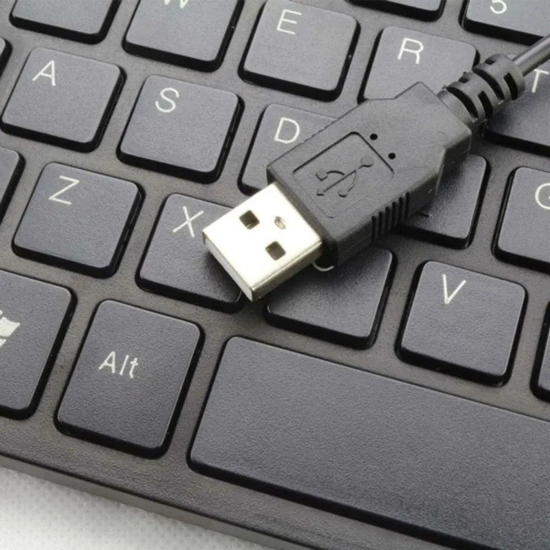 Zienstar тонкая Проводная usb-клавиатура, мини-клавиатура на английском языке с 84 клавишами для ноутбука и рабочего стола