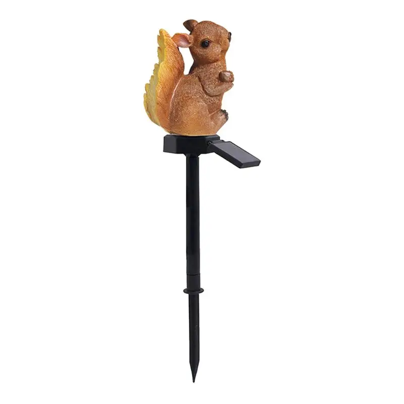 Waterproof Outdoor Squirrel Light Solar Powered LED Lamp for Garden Lawn Yard Pathway Ornament