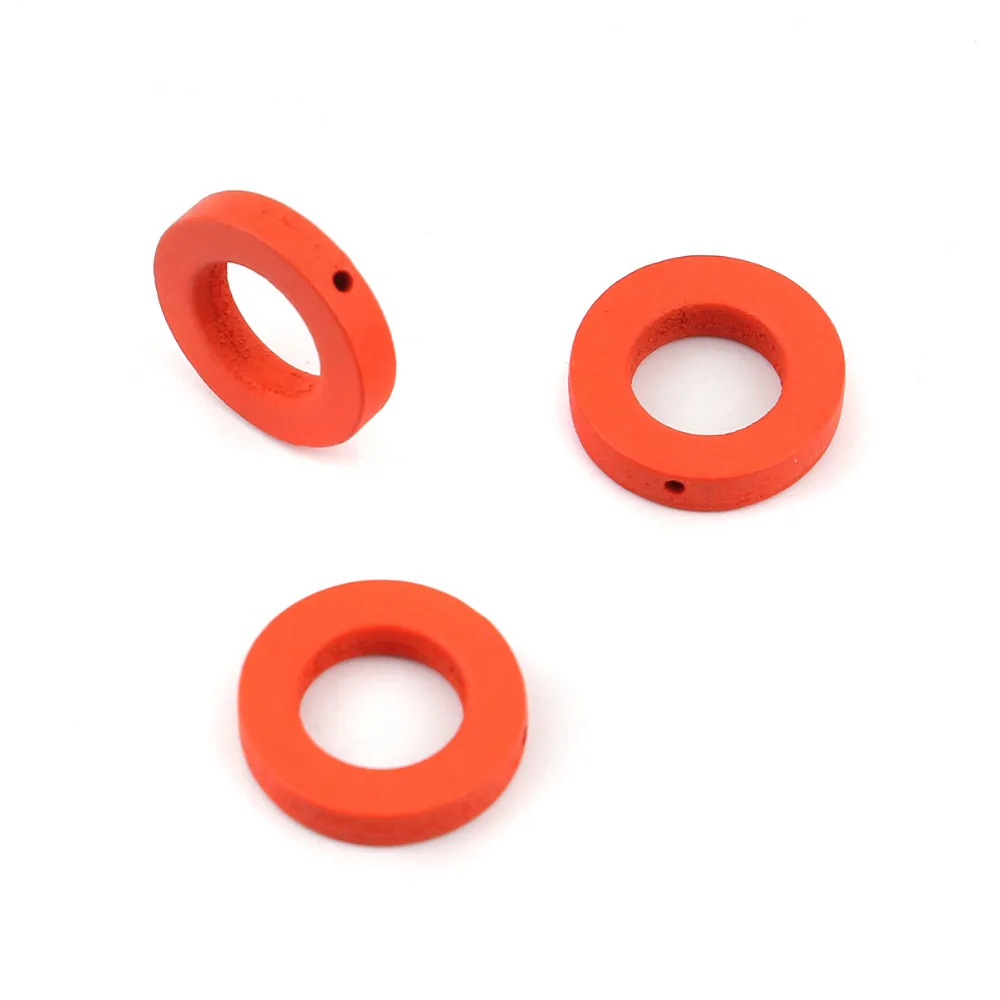 

DoreenBeads Wood Spacer Beads Circle Ring Orange-red Purple Coffee DIY Beads About 20mm( 6/8") Dia, Hole: Approx 1.7mm, 50 PCs