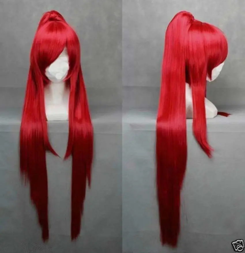 

Red Sharon Reinzuwasu Straight Anime Cosplay Wig+1 Clip On Ponytail