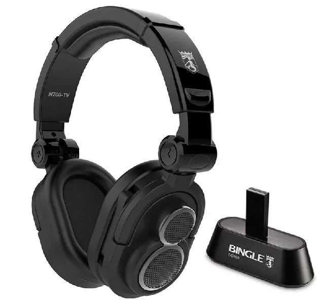 Bingle N700-TV Rechargeable Multifunction 2.4G Wireless Headset Headphone TV Headphones with Microphone for TV PC Pad Phones MP3