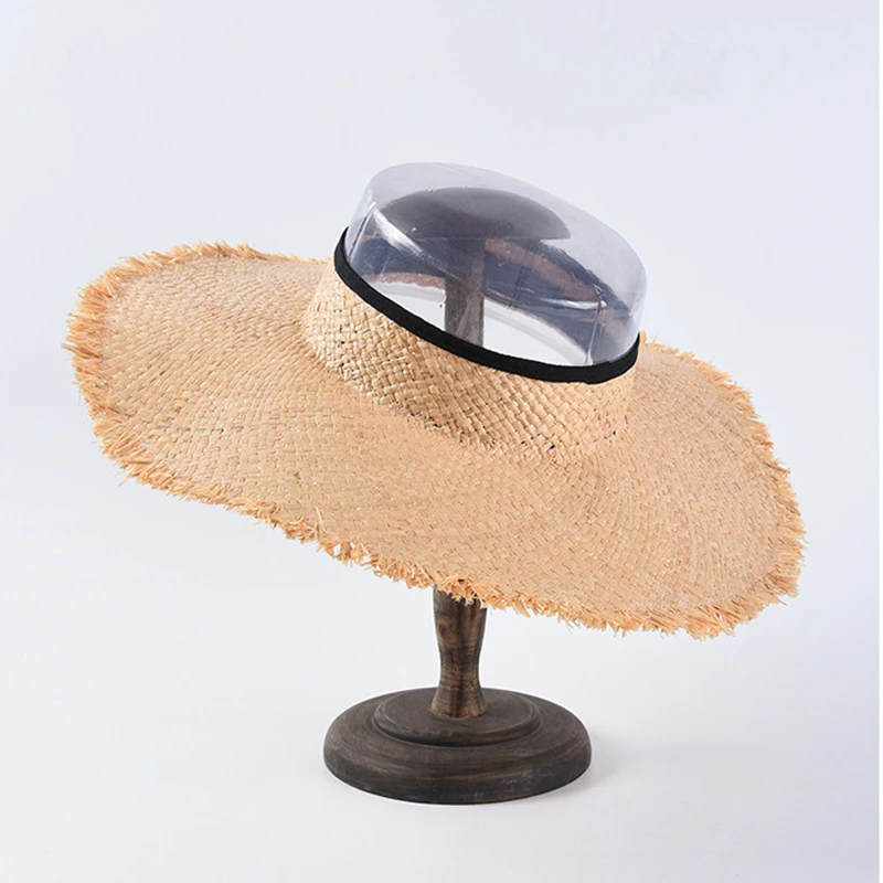 Женская пляжная шляпа Raffia летняя соломенная с козырьком оптовая продажа