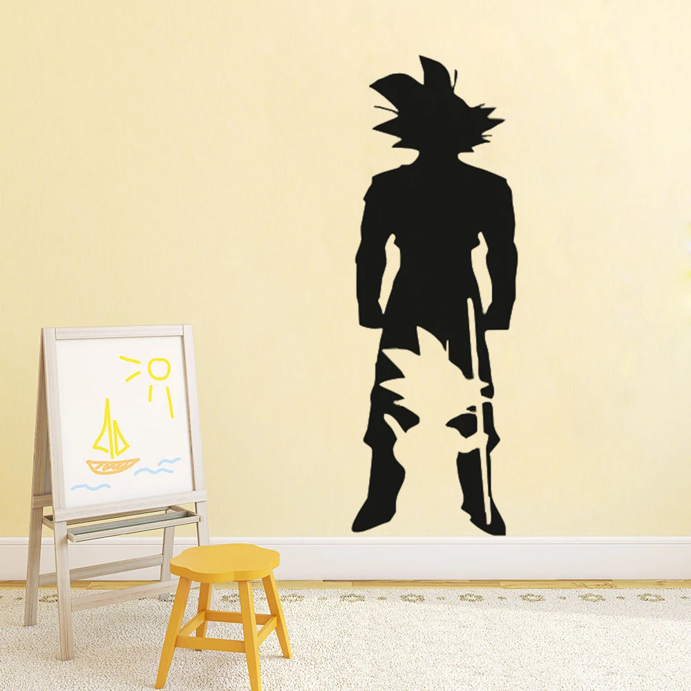 Стильные настенные аниме наклейки Goku виниловые на стену украшение для игровой
