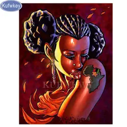 Новое поступление полный квадратный 3D алмазов картина африканские девушки 5D DIY Алмаз вышивка картина ручной работы со стразами, подарки на