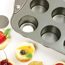 Цветная Коробчатая круглая 12 отверстий антипригарная форма для выпечки пирожных поднос соединенный живой низ ураган форма для выпечки пирожных формы Премиум формы для выпечки